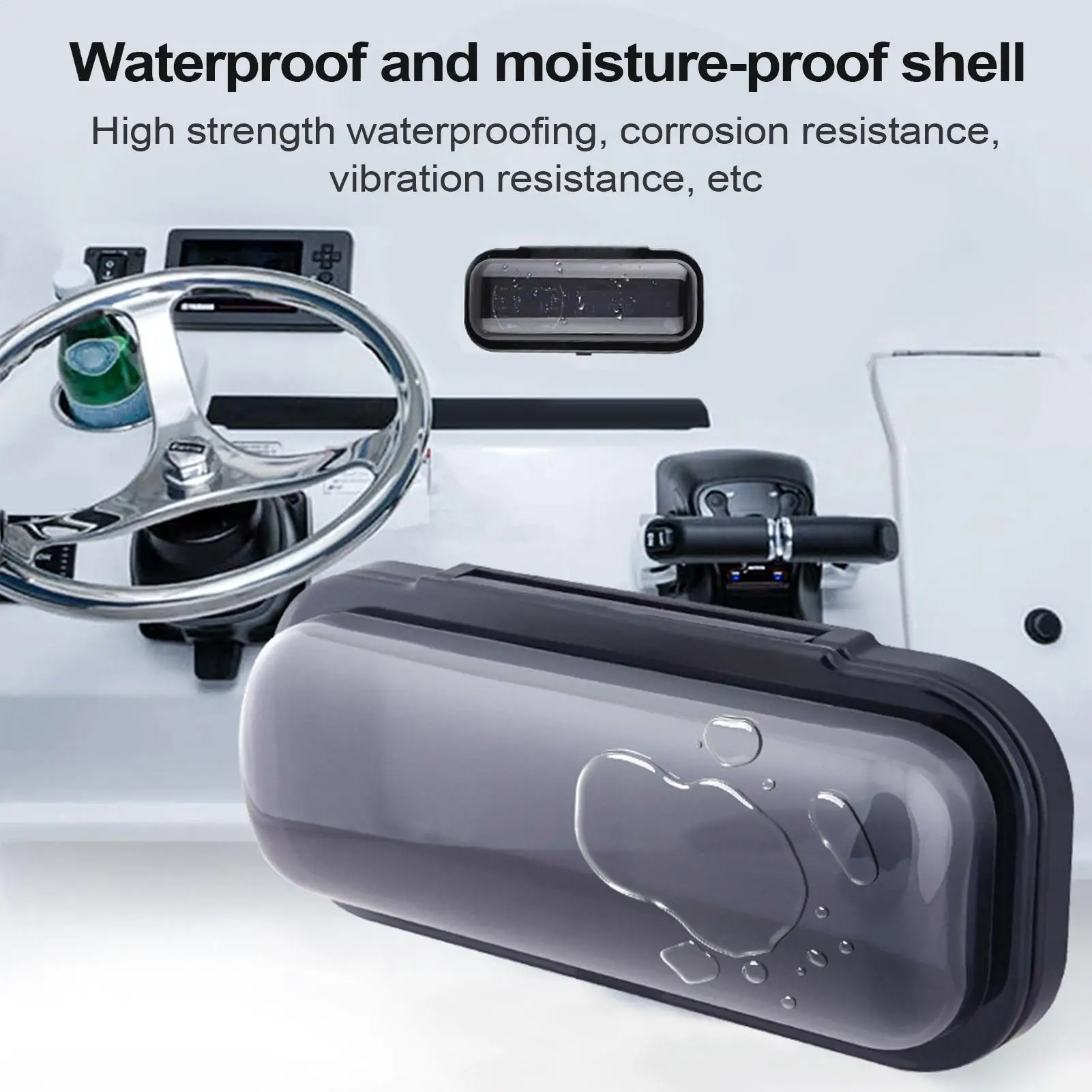 

Marine Stereo Cover Water-Resistant Enclosed Protective Cover For Boat Stereo Marine Radio Protector Shield Quick Installation