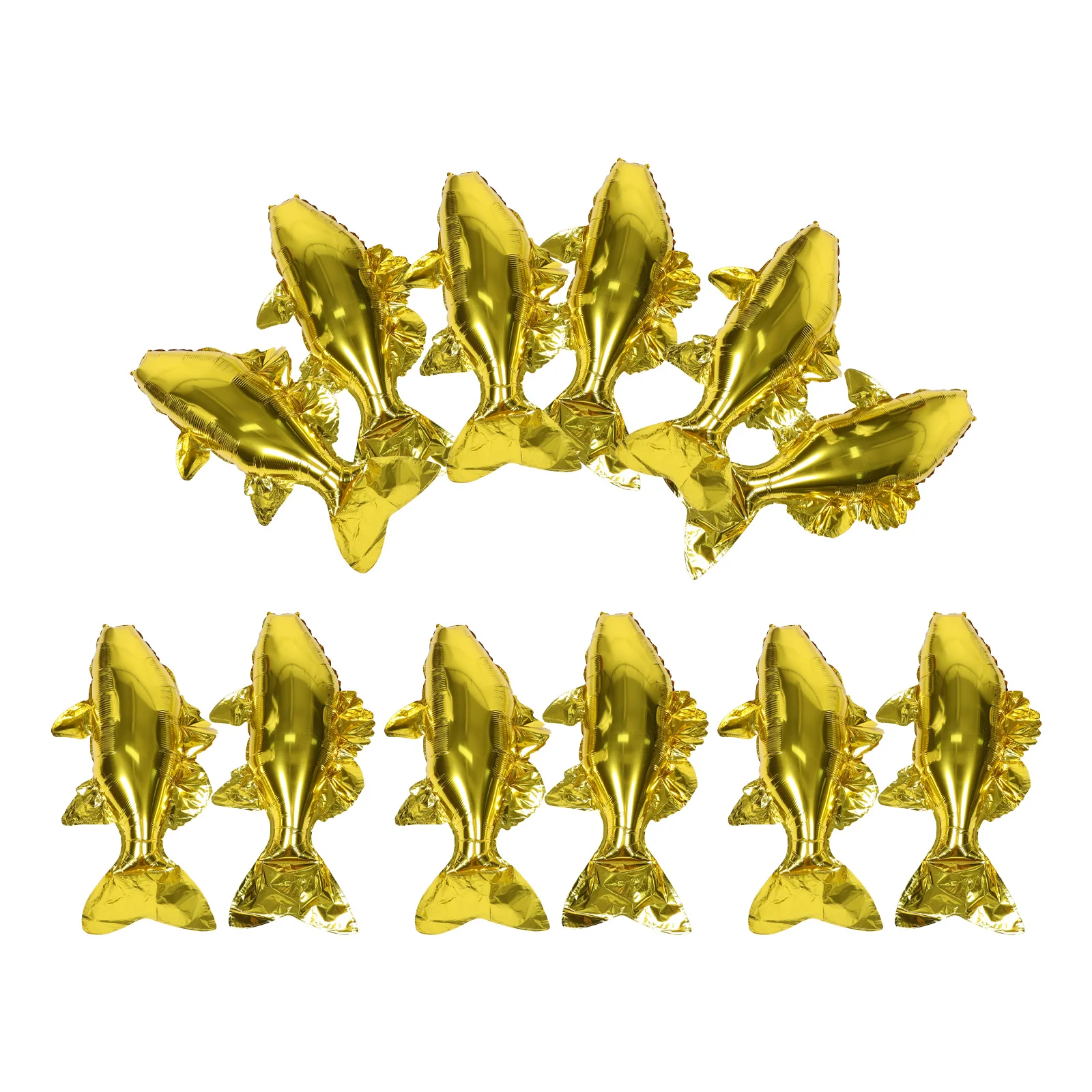

12pcs Goldfish Balloons Decoration Marine Creature Foil Balloon For Birthday Baby Shower Party Supplies Large Fish Shaped