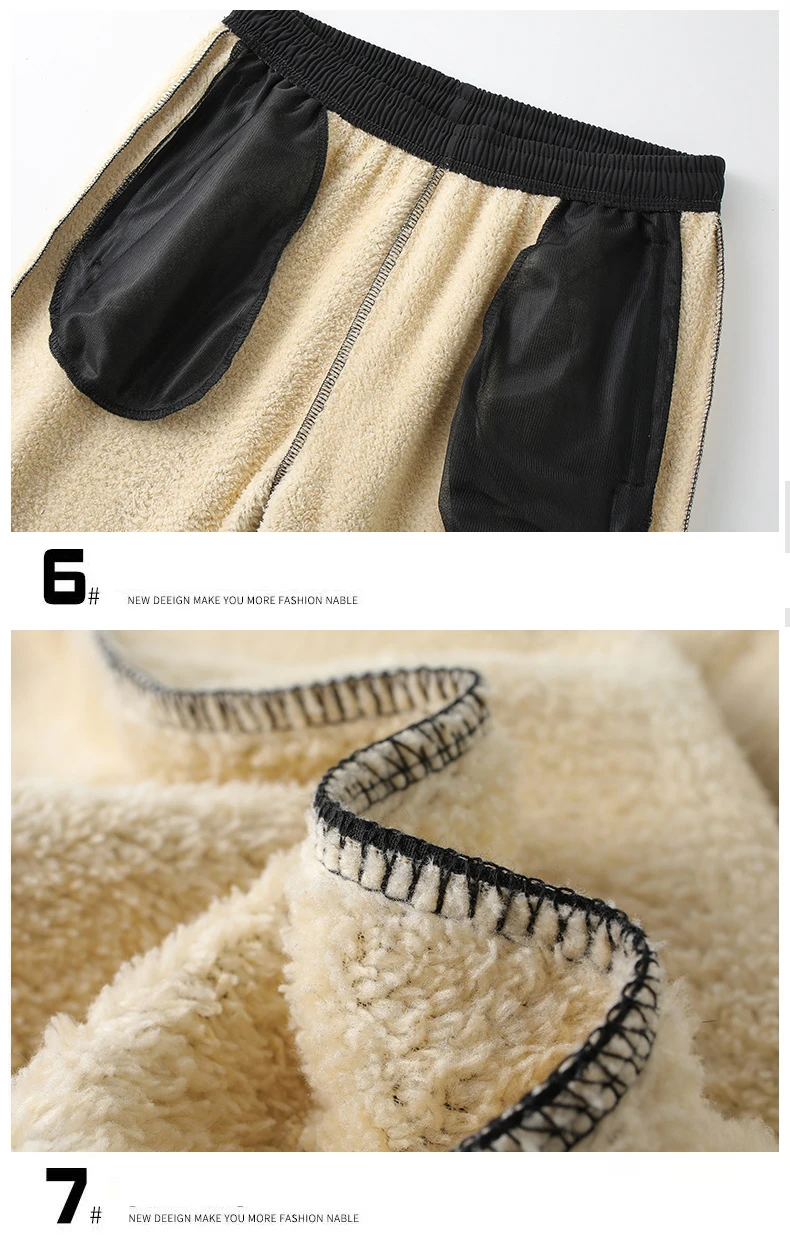 Neue Modische Warme Fleece-Hosen für Herren Winter Winddichte Dicke Fleece-Hosen Herren Thermohosen Winter Herrenhosen Casual – Detail 13