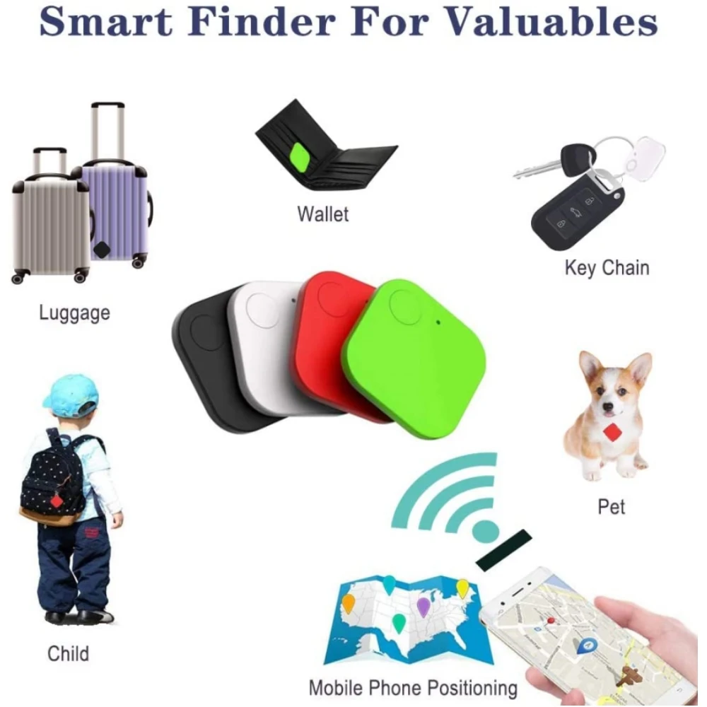 Mini Smart Bluetooth Tracking Device, Tag Air Key, Finder criança, Pet Tracker, localização, carro, veículo, Perdeu Tracker