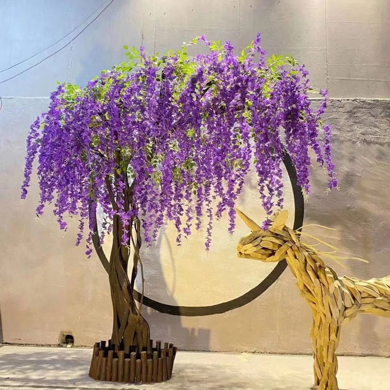 Wisteria, cherry tree, fake tree, wishing peach tree, large-scale indoor and outdoor decoration exhibition