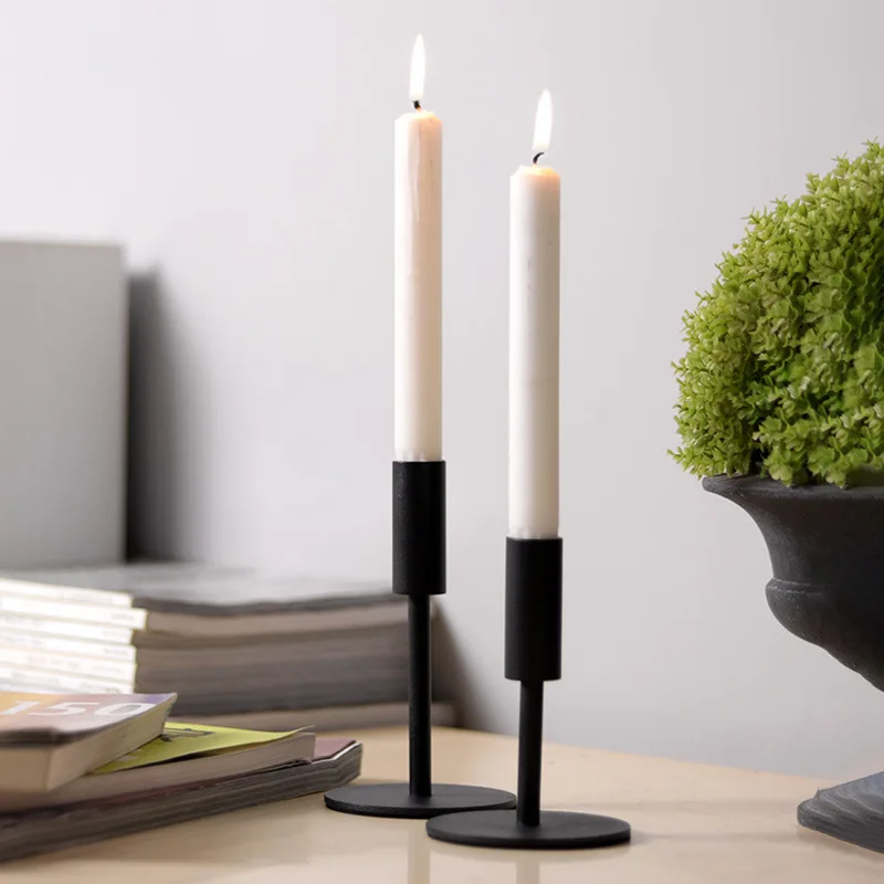 Modern simple and creative single-ended candle holder ornament spot wholesale candle holder romantic candlelight dinner props ca