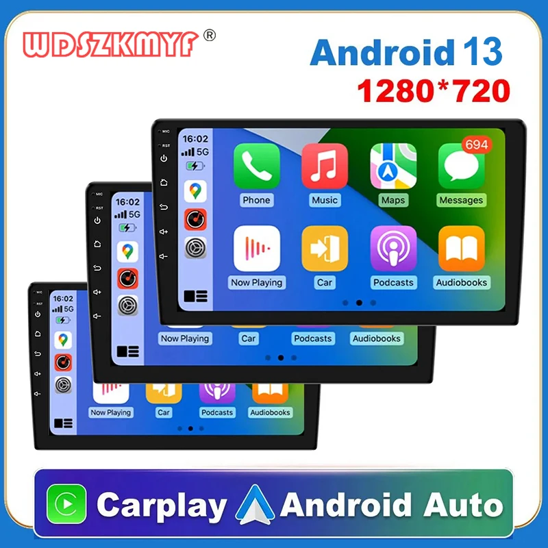 

Автомагнитола Android 13 автомагнитола мультимедийный плеер на Android, с 7/9/10 "GPS, 32 ГБ ОЗУ андроид магнитола для Hyundai, Toyota, типоразмер 2 Din магнитола для авто