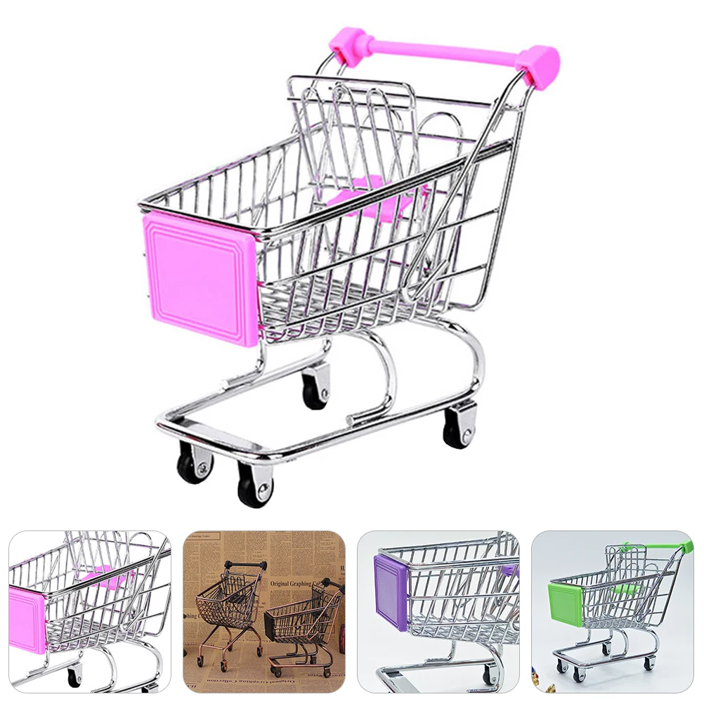 Mini carrinho forjado em forma de carrinho de compras, ferramenta de cozinha, comida, frango frito, lanches, ferro, suporte criativo