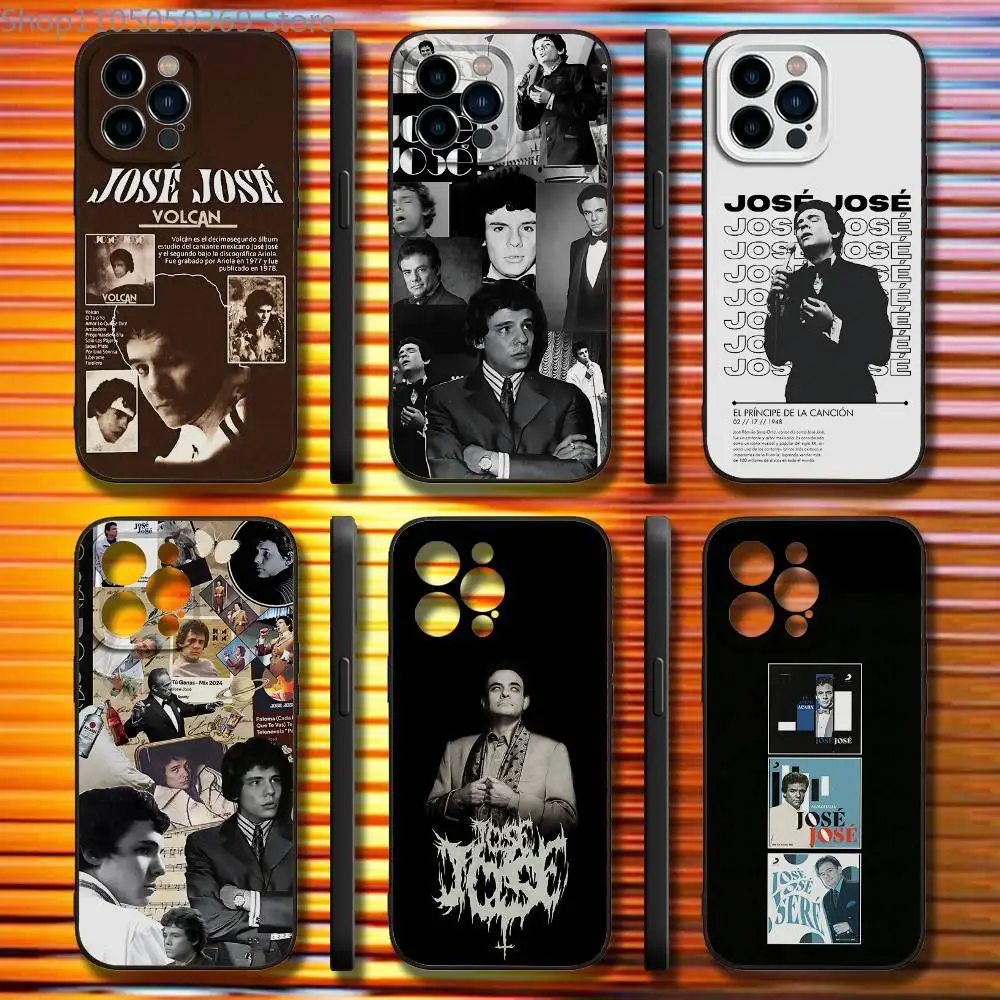 حافظة هاتف Jose Jose Mexico Singer لهاتف iPhone 17,16,15,14,13,12,11,Pro,Max,Plus,X,XS,SE4,E,Mini,Soft Black Case