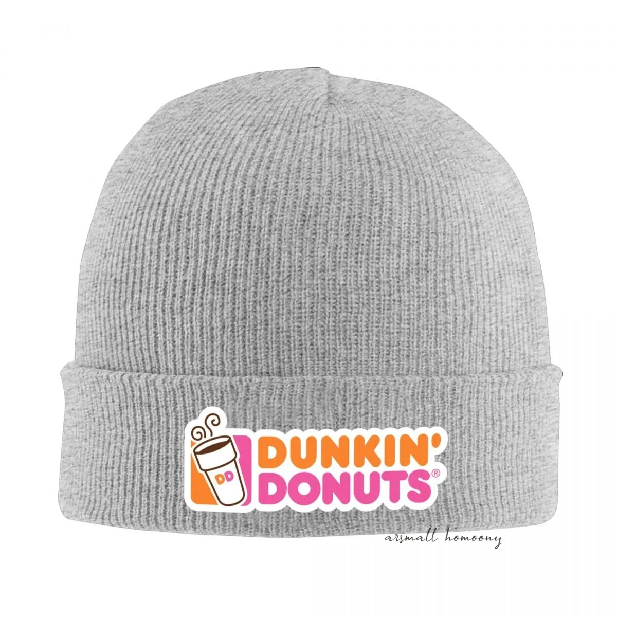 Dunkin Donuts Logo High Quality Knitted Hat for Women and Men Casual Beanie Hat Cap Winter Soft Warm Caps Unisex