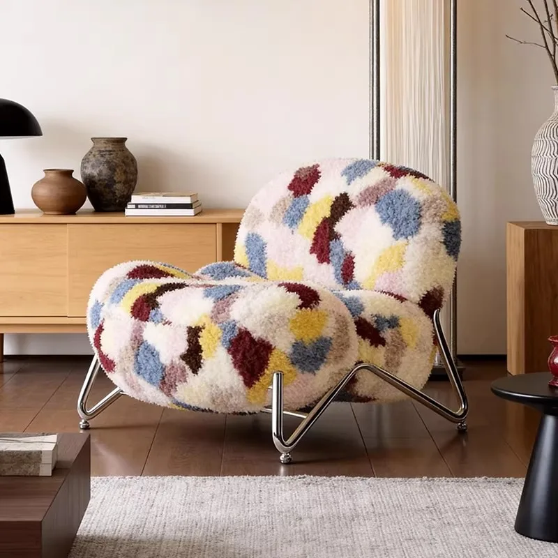 

Medieval style single sofa chair Internet celebrity living room B & B cafe Small apartment leisure chair