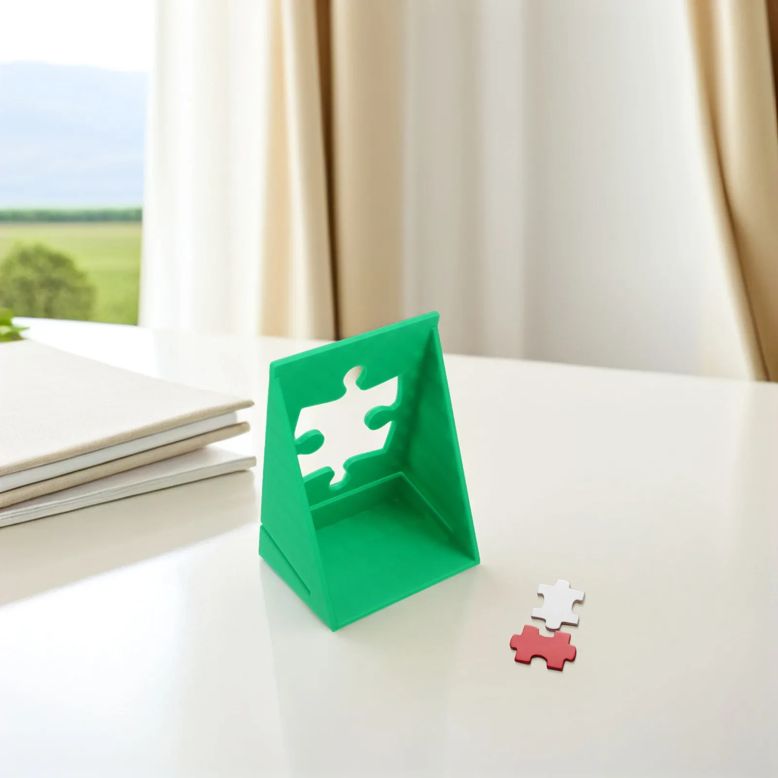 

Подставка для головоломок - минималистичный дизайн с защитой от царапин - портативная подставка для любителей пазлов, зеленая