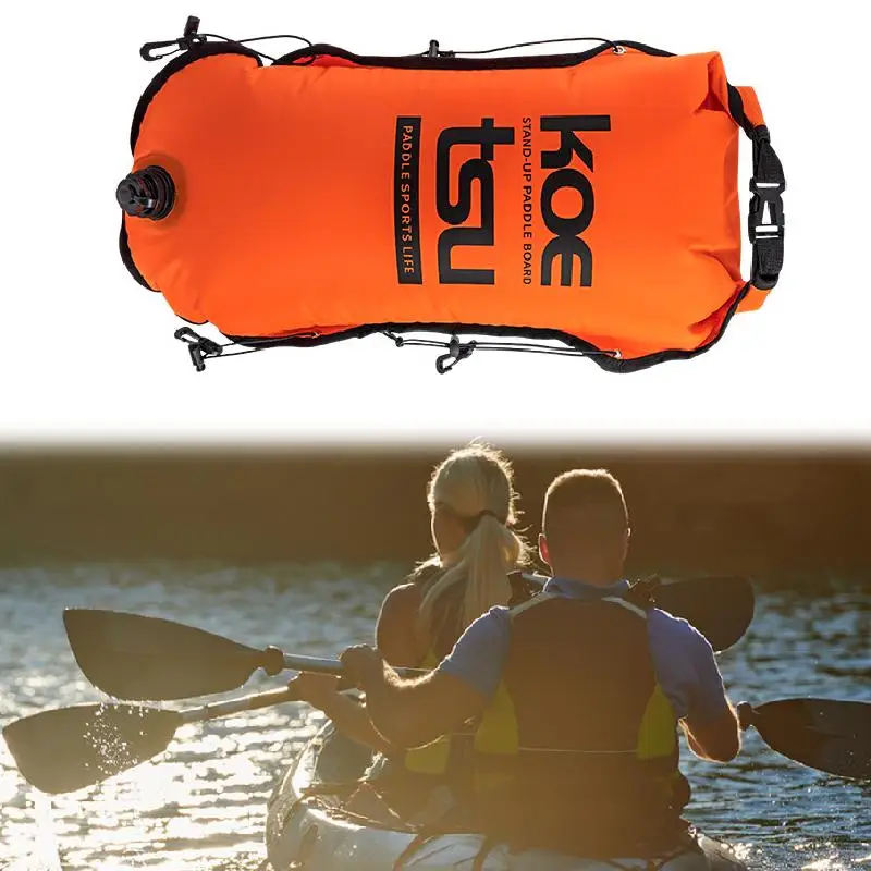 

Inflatable Swim Buoy with Dry Bag for Rafting Shallow Diving Swim Training