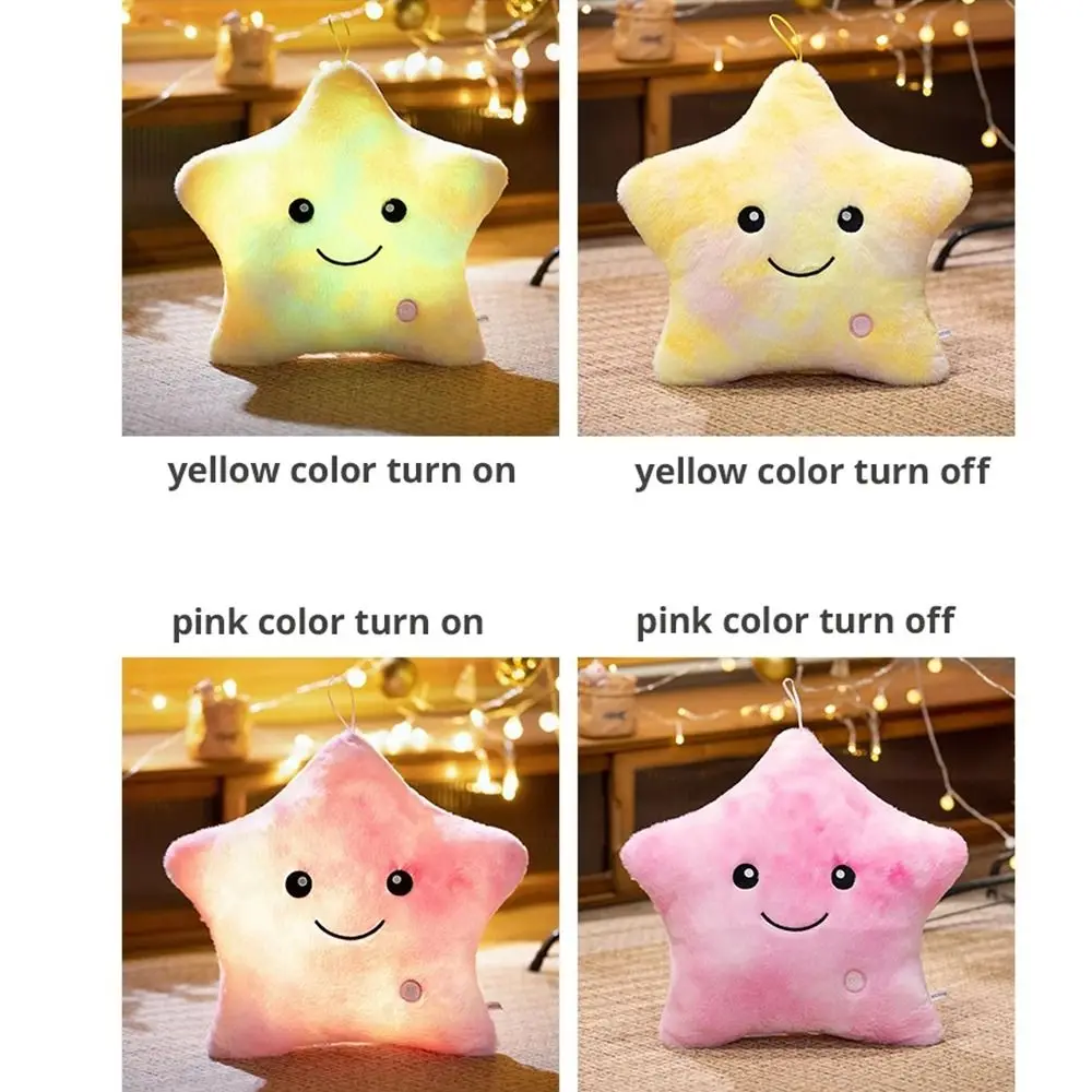 LED elettronico stella peluche stella bambino giocattoli per bambini LED stella bambola giocattolo decorazione della casa morbido cuscino stella morbida
