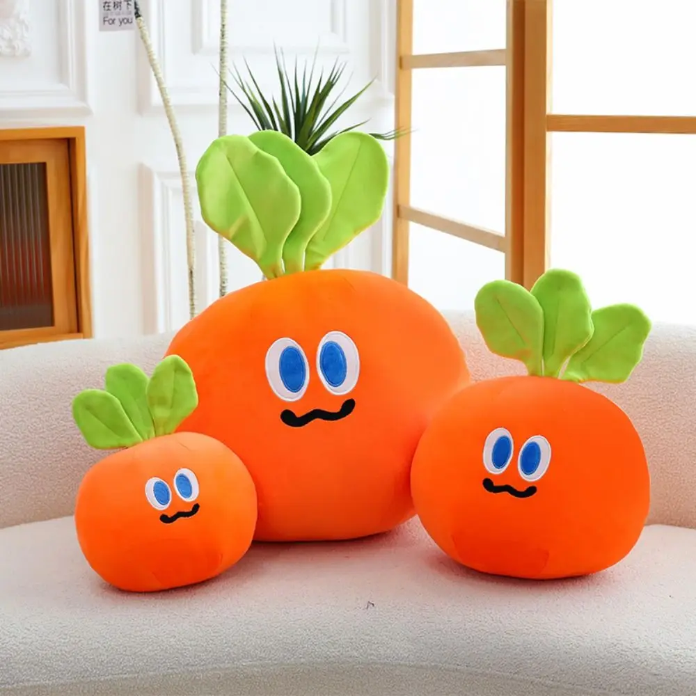 Simulation Cartoon Carrot Plush Toy Mo Mo Hu Hu Fluffy Vegetable Carrot Pillow Soft PP Cotton Stuffed Carrot Doll