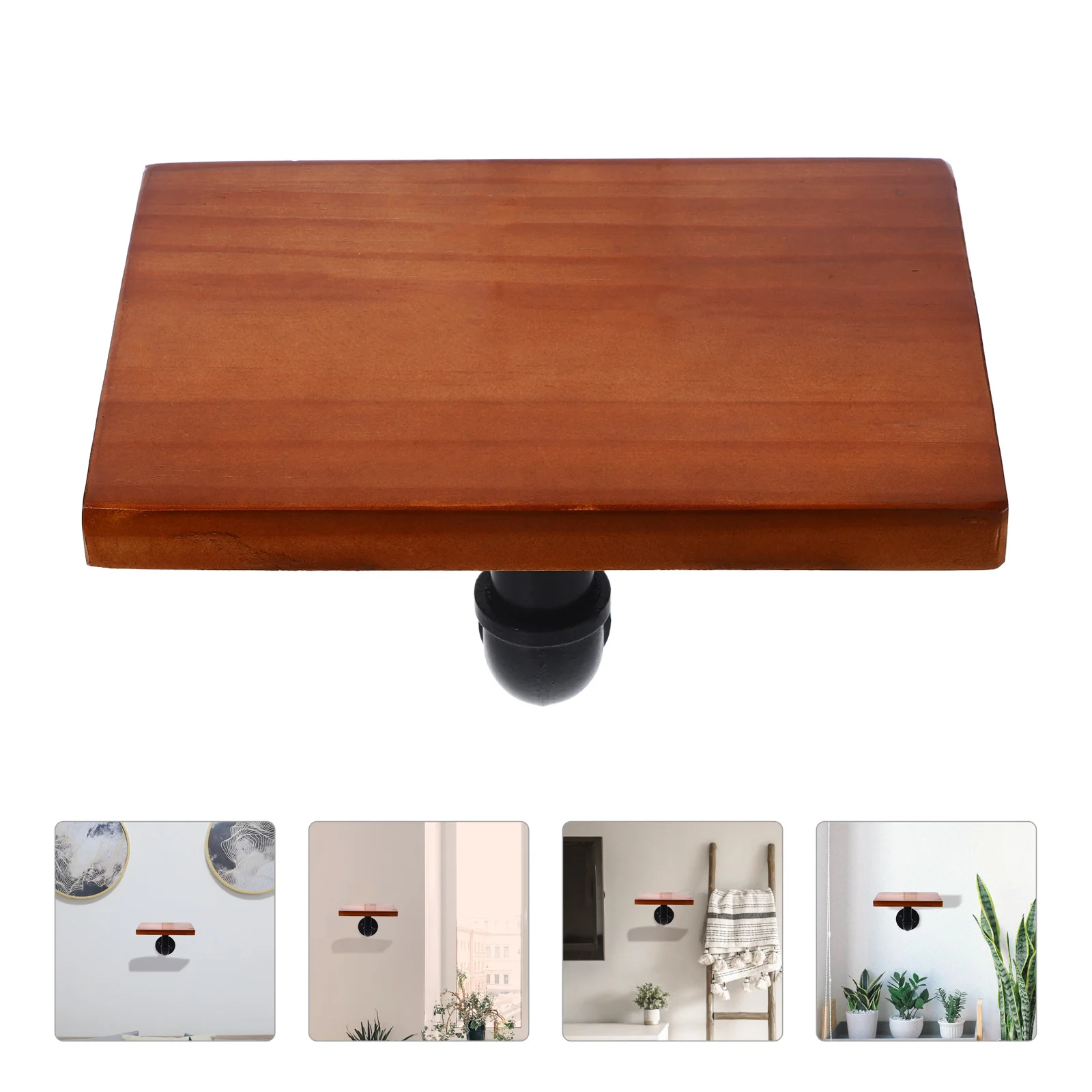 

Wall Decoration Frame Shelf Industrial Wind Hanging Solid Wood Retro Black Bracket Bamboo Wrought Iron Partition Water