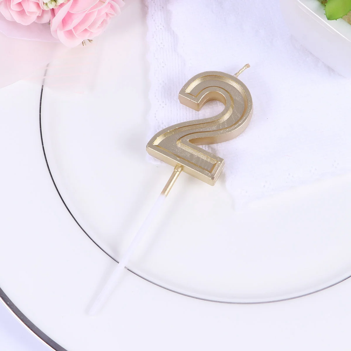 

Number Candles Gold Glitter Happy Birthday For Cake Decoration Smokeless Wax Glow In Dark Light Party Wedding