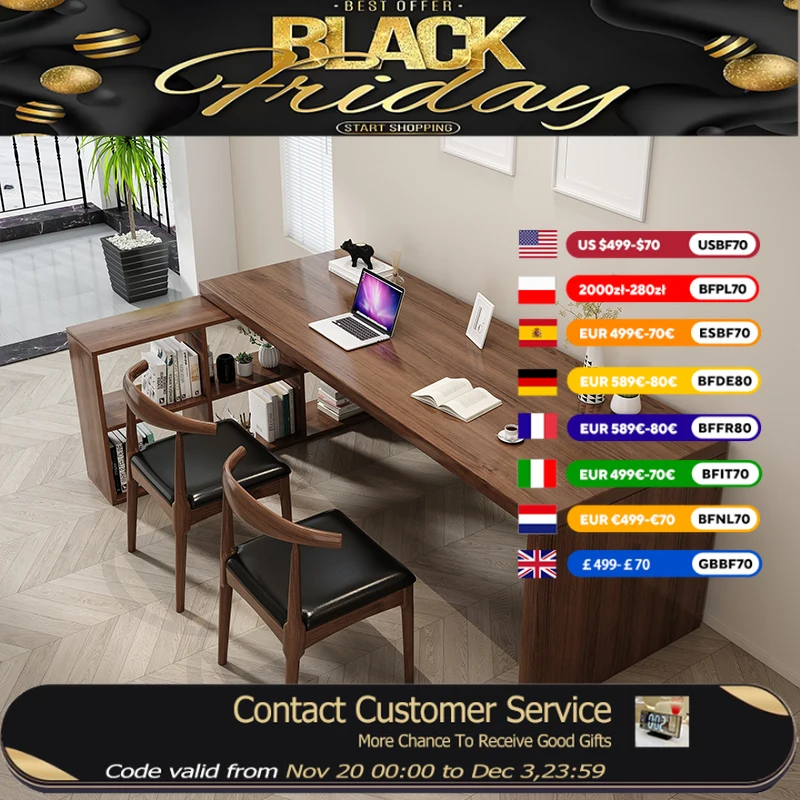 

Дизайнерский офисный стол для руководителей, современное хранилище, L-образный кабинет, компьютерный стол, деревянный дизайн, двойная мебель Escritorio Oficina