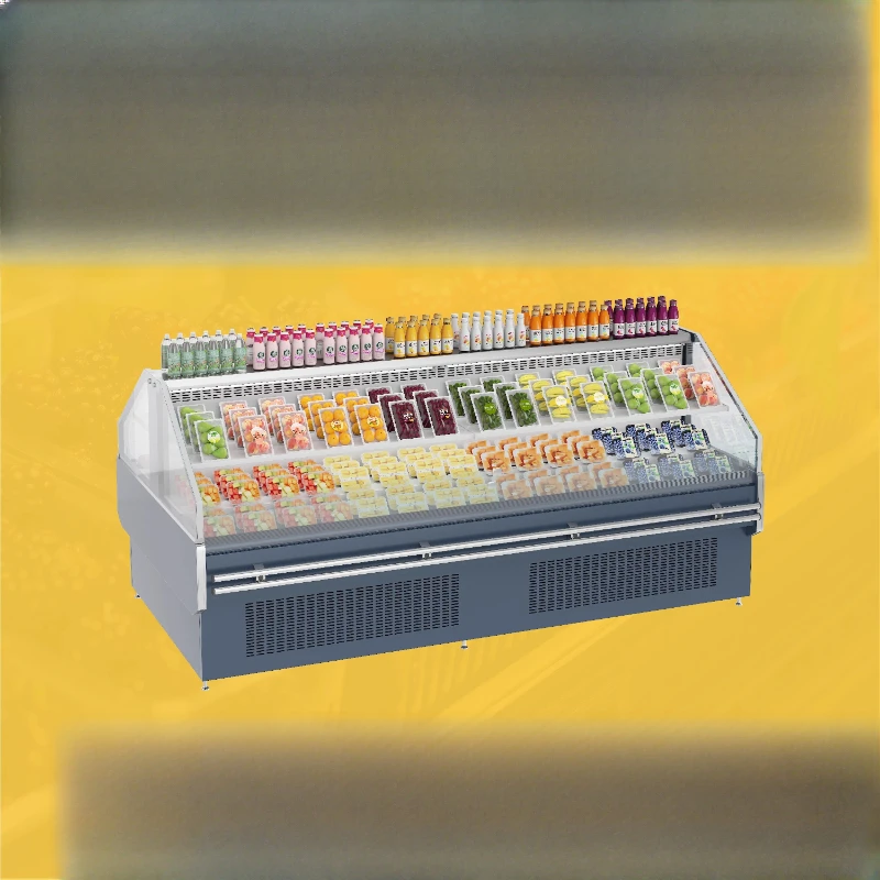 

Double-sided fresh cabinet Horizontal fruit cutting fresh-keeping Supermarket fruit and vegetable Nakajima display cabinet