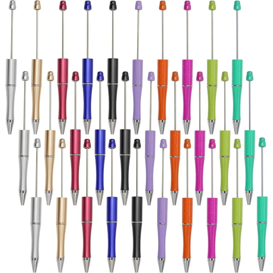 

30 шт., ручки из бисера, пластиковые шариковые ручки из бисера, сделай сам, милые крутые ручки, черные чернила для студентов, учителей, женщин, мужчин, свадебный подарок на выпускной O