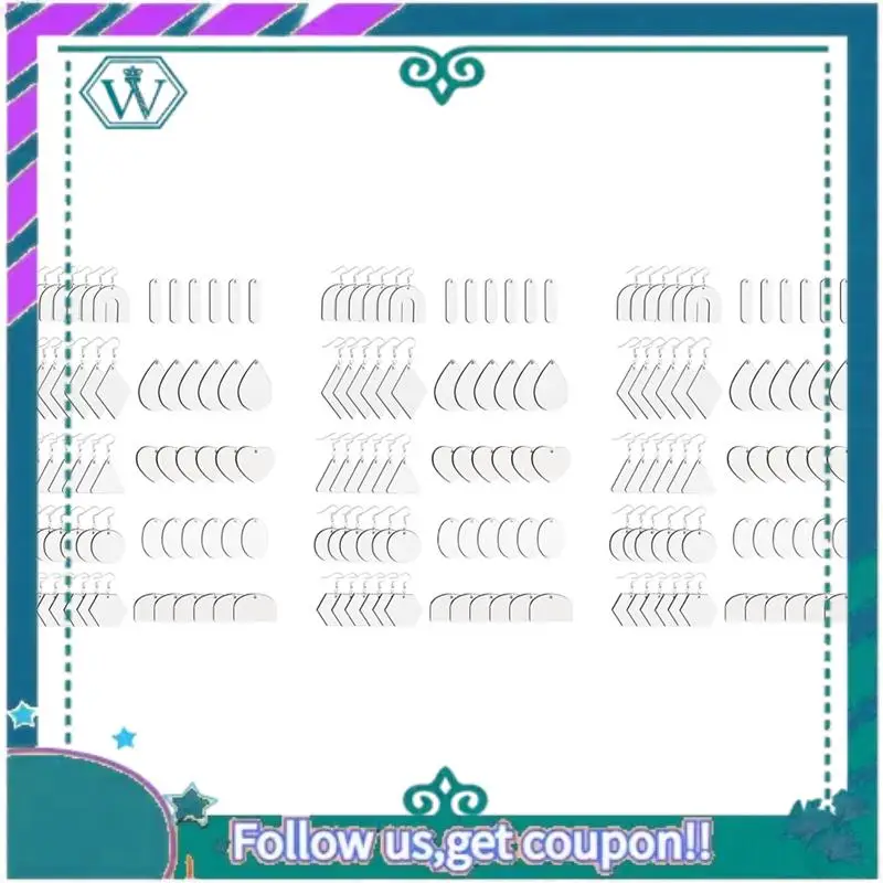 

A09P 180Pcs Sublimation Blank Earrings, Earrings Heat Transfer, Unfinished Earring With Hooks For DIY Sublimation Accessories