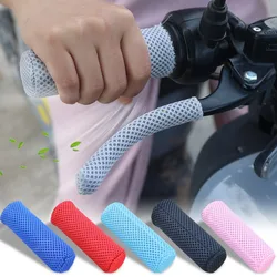 4Pcs Breathable Handlebar Covers For Motorcycle Universal Summer Sweatproof Anti Slip Brake Clutch Lever Soft Cover