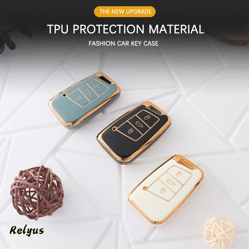 Fashion TPU Car Smart Key Cover Case Protection Shell For VW Volkswagen Passat B8 Magotan For Skoda Kodiaq Superb A7 Accessories