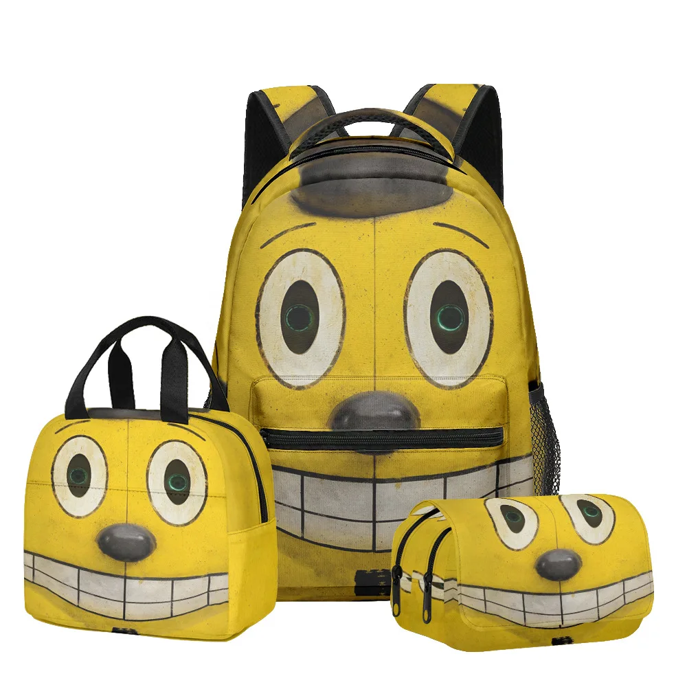 Harajuku Youthful Funny The Electric State 3D Print 3pcs/Set Student Travel bags Laptop Daypack Backpack Lunch Bag Pencil Case