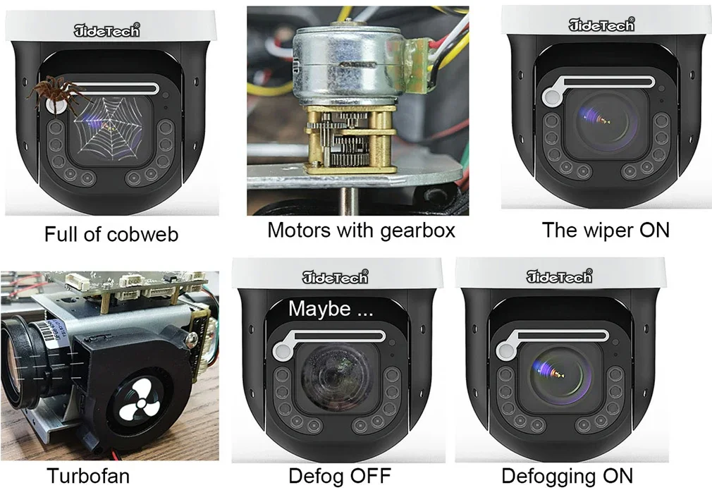 JideTech 4K 30X Zoom cámara de seguridad PTZ de alta velocidad función de visualización de menú OSD POE 8MP cámara IP de visión nocturna a todo Color