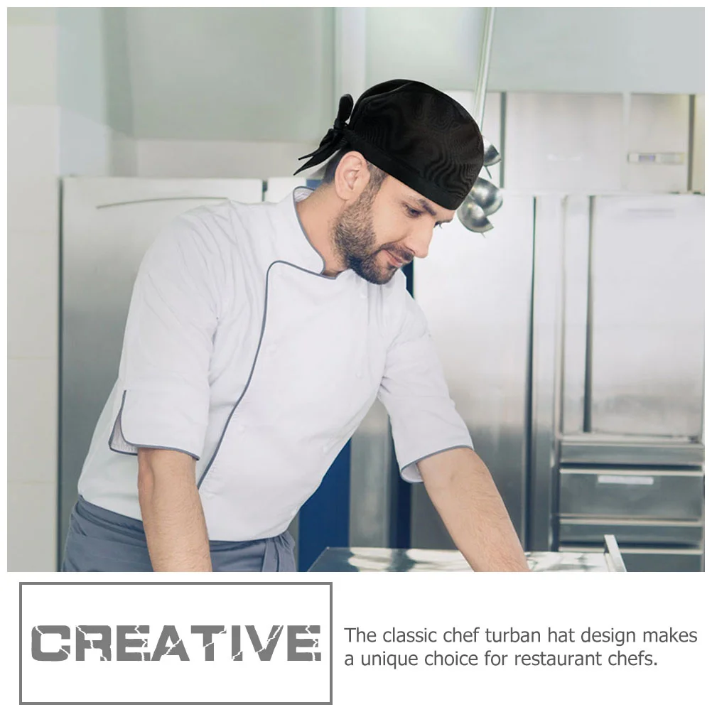 8 pezzi sciarpa cappello da cuoco all'aperto berretti da uomo per uomo copricapo cappelli accessori da cucina in cotone cucine uniforme da lavoro