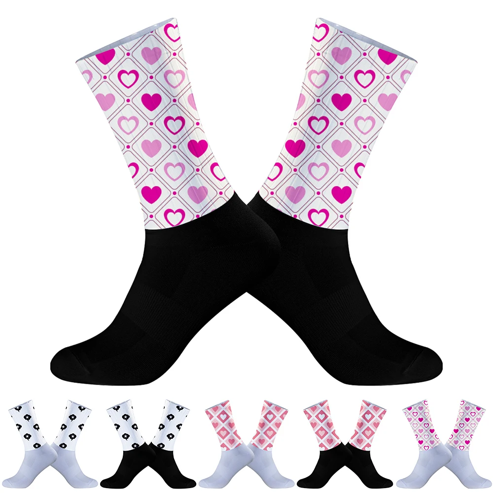 

Новинка 2024, летние велосипедные носки, Нескользящие силиконовые аэродинамические носки, велосипедные спортивные велосипедные носки