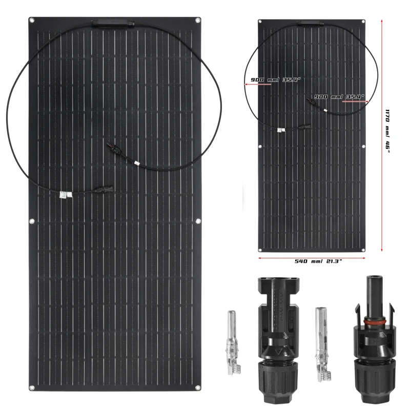 120W/110W elastyczny panel słoneczny 18V monokrystaliczna płyta słoneczna ładowarka sieciowa na zewnątrz Camping jacht samochód kempingowy samochód