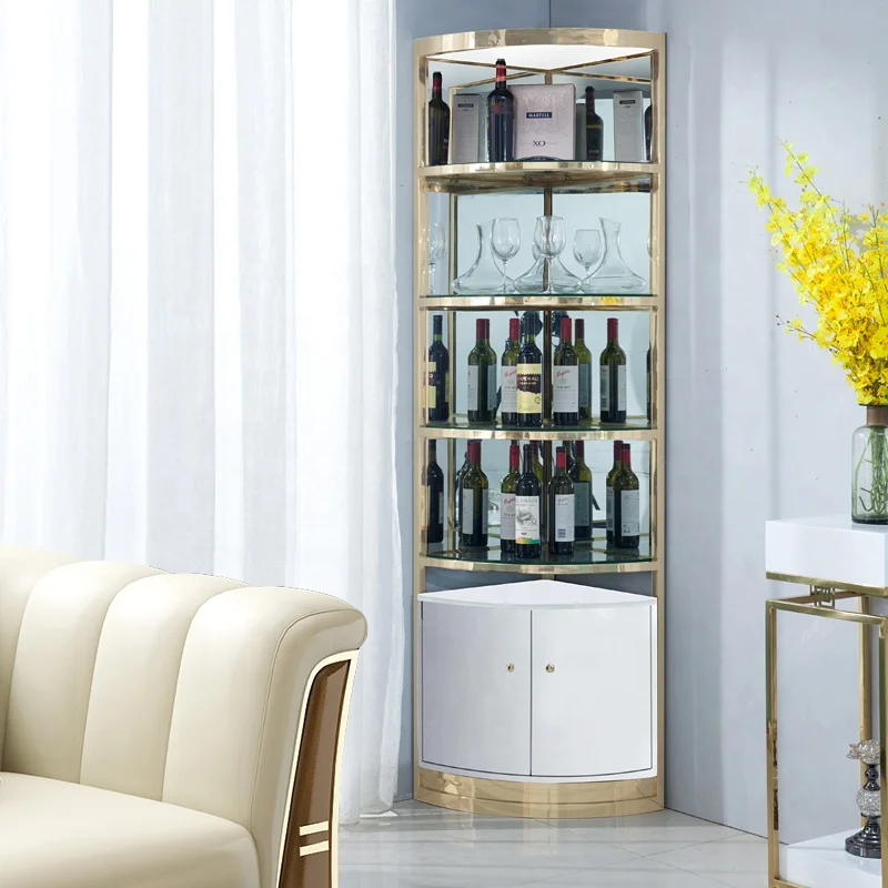 Armario de almacenamiento de vino personalizado, mueble moderno de lujo para Bar