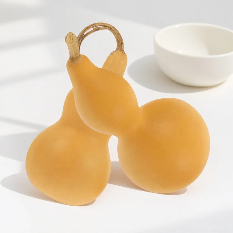 

Natural Gourd Decor Desktop Adornment Feng Shui Craft Lucky Wealth Statue Home Decoration Ornament 2pcs