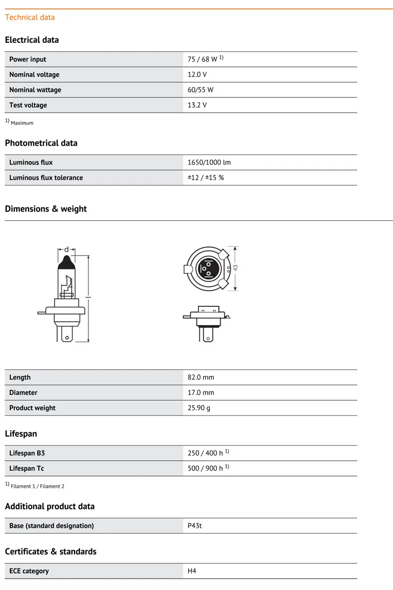 10pcs OSRAM H4 9003 12V 60/55W P43t 3200K 64193 Original Line Bulb Halogen Headlight Auto Lamp Hi/lo Beam OEM Germany Wholesale