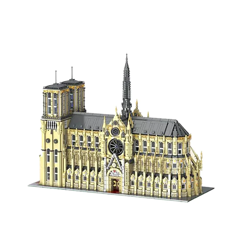 8225pcs Notre-Dame Cathedral Medieval Building Blocks Set Architecture Modular Building Block Assembly Model Kit Adults Toy Gift