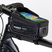 NEWBOLER-bolsa para bicicleta, bolsa para cuadro de tubo frontal superior para ciclismo, resistente al agua, funda para teléfono de 6,5 pulgadas, almacenamiento con pantalla táctil, bolsa para bicicleta de montaña y carretera