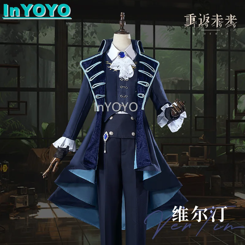 InYOYO Vertin Cosplay Reverse:1999 Costume Game Suit Fashion Handsome Uniform Role Play Halloween Party Outfit Women XS-3XL New