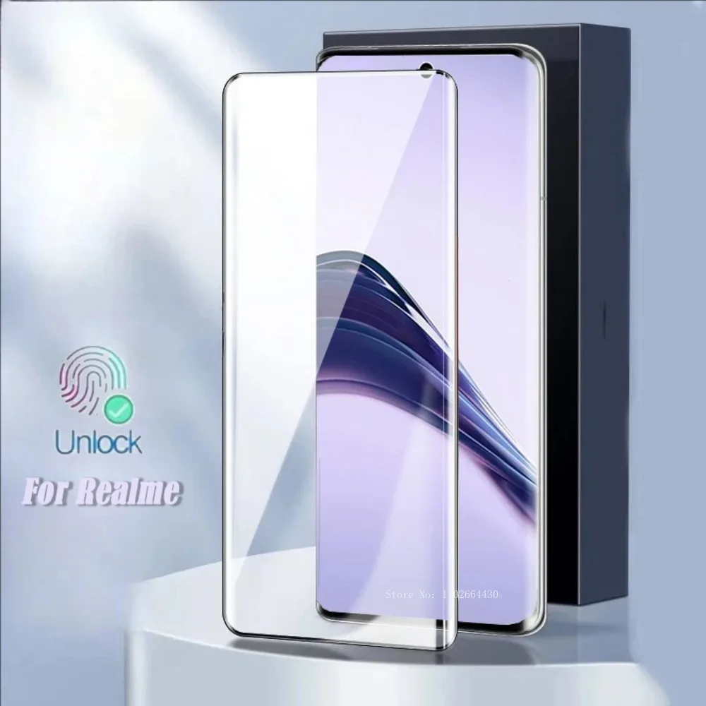 3D Curved Unlock Tempered Glass for Realme 13 12 11 10 Pro Plus Screen Protector For Realme X7 Pro Ultra GT Explorer Master Film