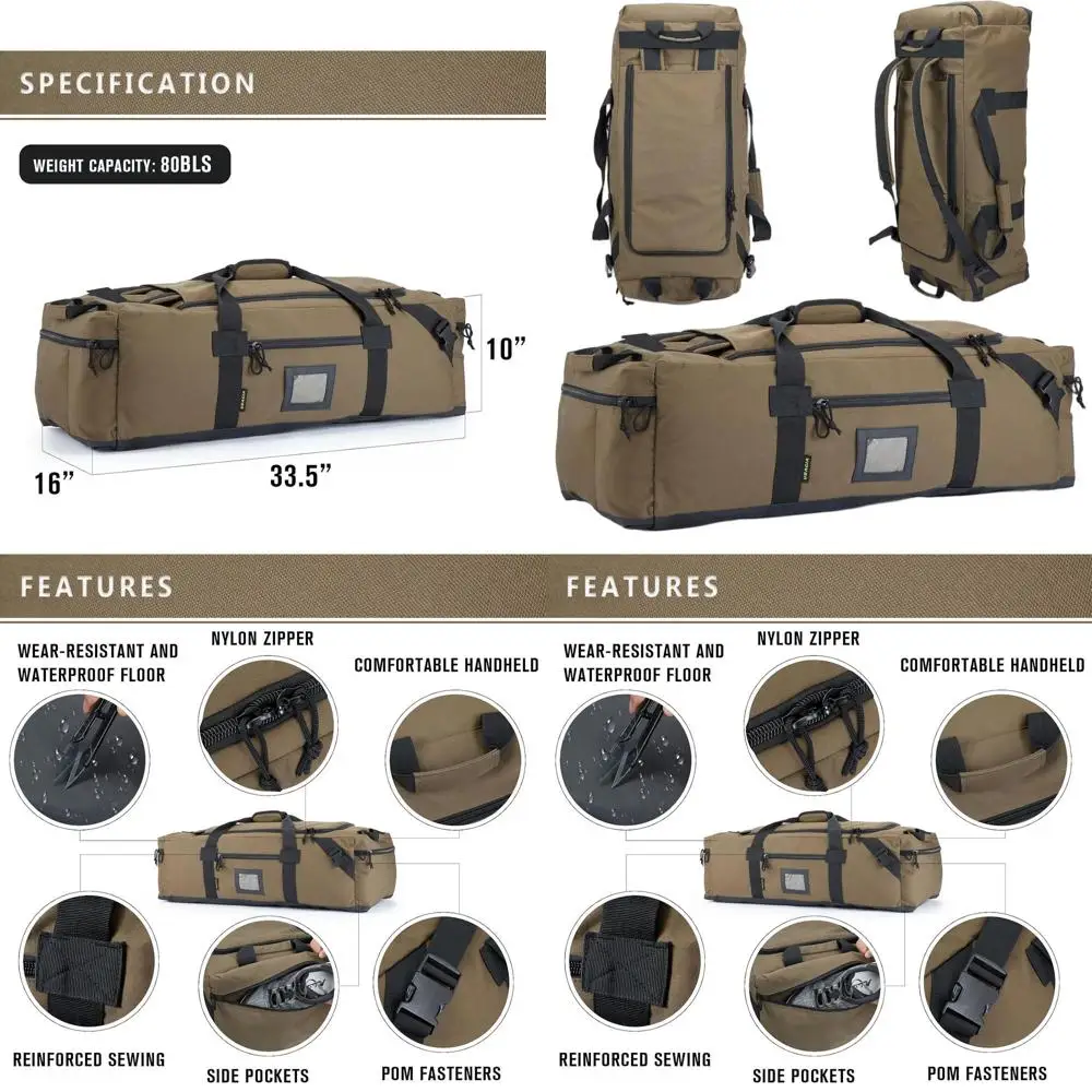 

Большая водонепроницаемая дорожная и спортивная сумка из полиэстера с отделением для обуви — идеально подходит для мужчин и женщин