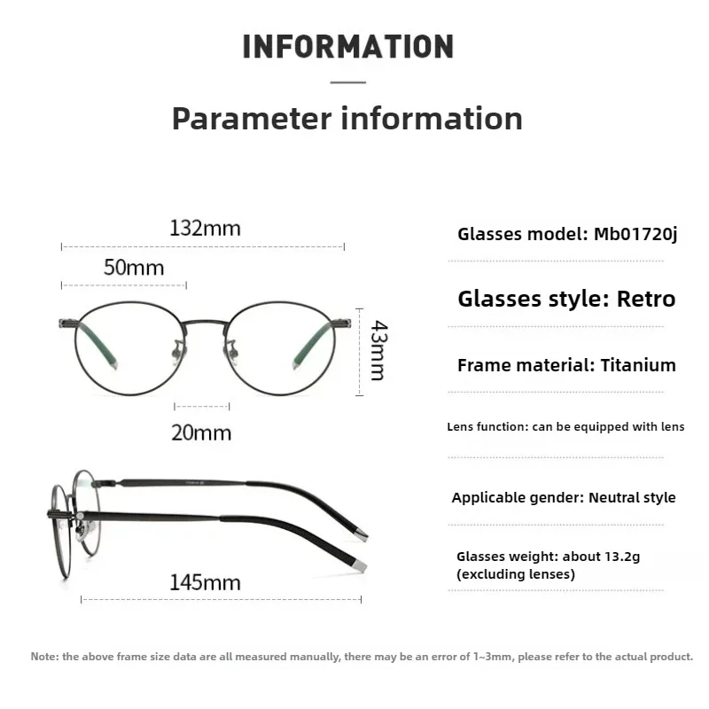 Round 1.74 Progressive Photochromic Eyeglasses Titanium Men Bifocal Multifocal Glasses Doctor Prescription Optical Eyewear Retro