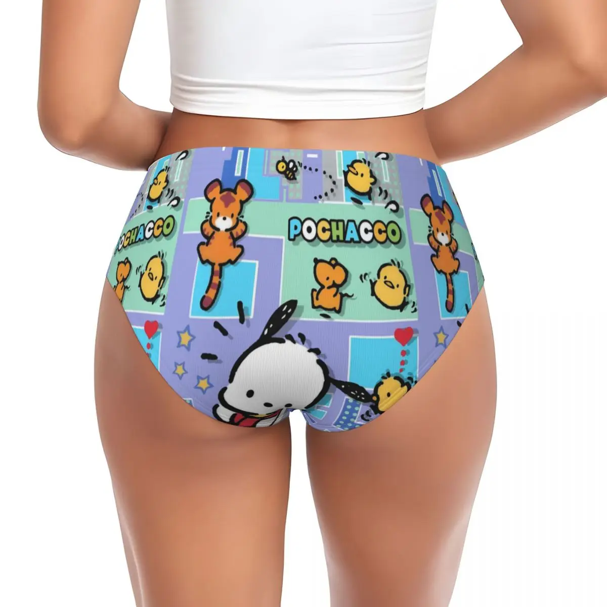 مخصص النساء Pochacco الكرتون سراويل داخلية الإناث الراحة ملخصات السروال