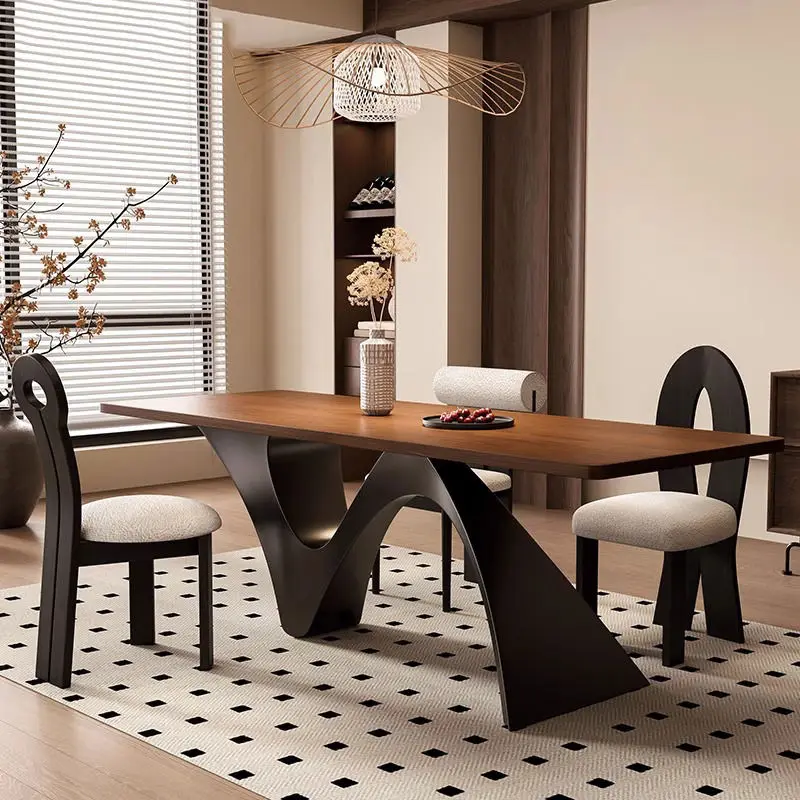 

&c Modern Retro Expandable Round Stainless Steel Dining Table Set with Four Chairs for Home Office or Apartment Furniture
