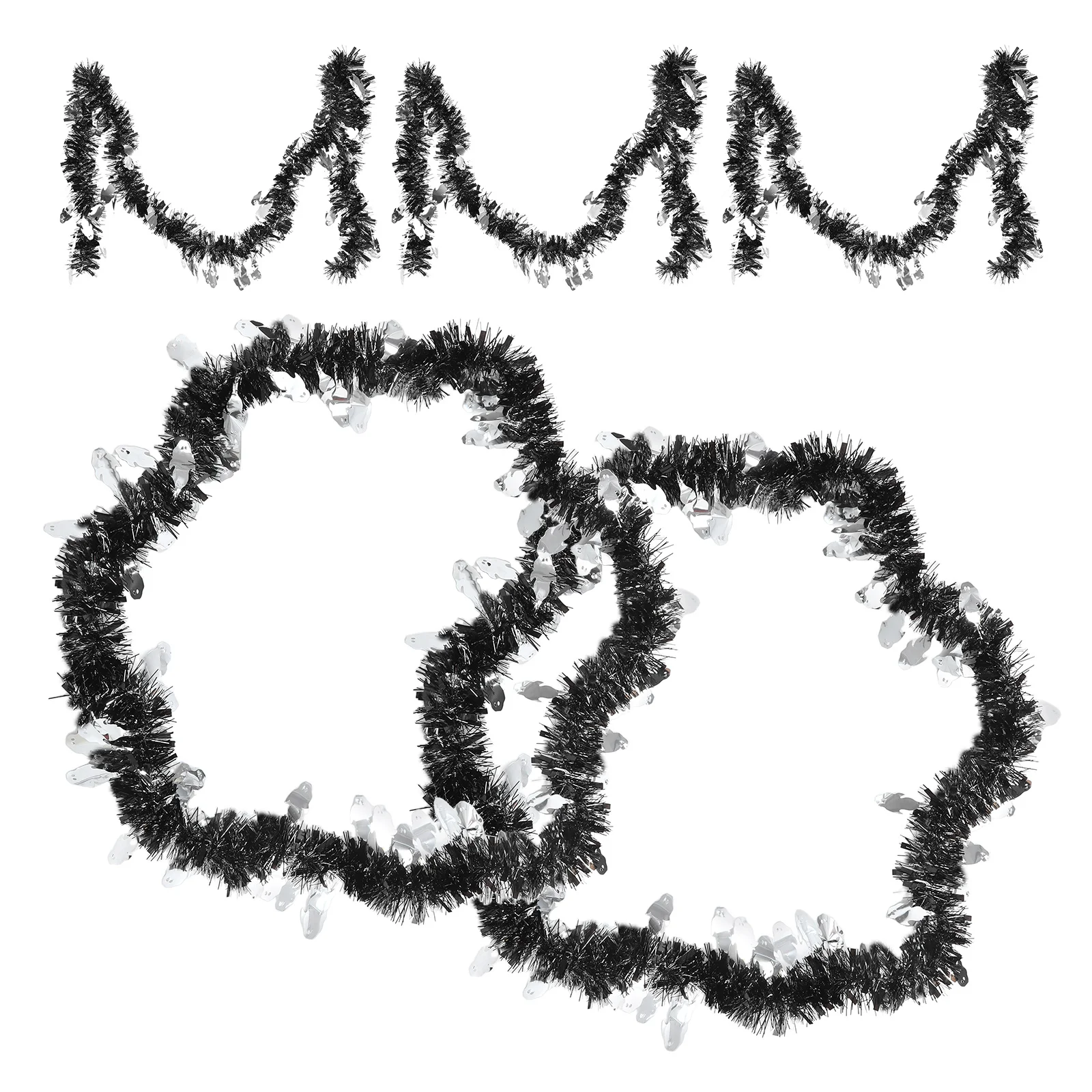 

5 Pcs Halloween Decorations Garland Indoor Hanging Ornaments The Pet Glitter Festive