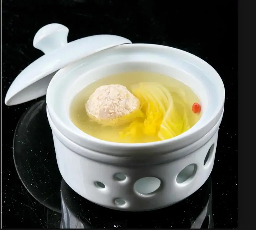 

Ceramic Bowl Heating Stew Pot Dinner Plate Insulated Soup Dessert Bowls Dish Hotel Restaurant Tableware Decorative