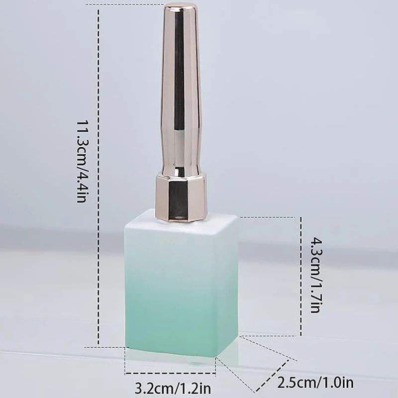 15ml Green And White Gradient Nail Polish Glue Empty Bottle Gradient Color Nail Polish Bottle Nail Polish Glue Bottle With Brush