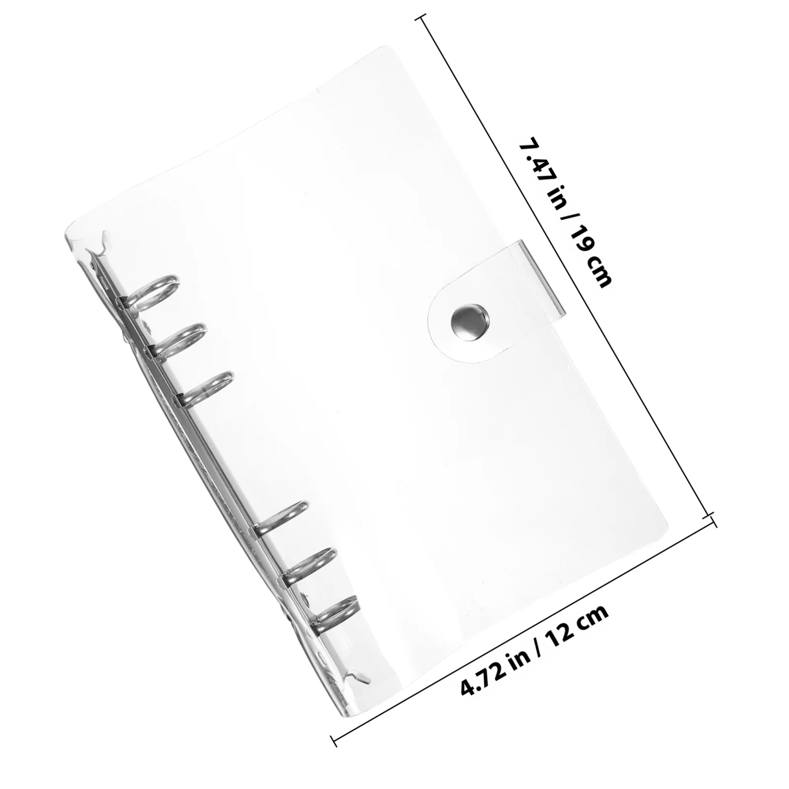 3 قطعة غطاء الموثق البلاستيكية الشفافة 6-حلقة غلاف دفتر إعادة الملء دفتر الموثق مجلد منظم تخزين المستندات #4