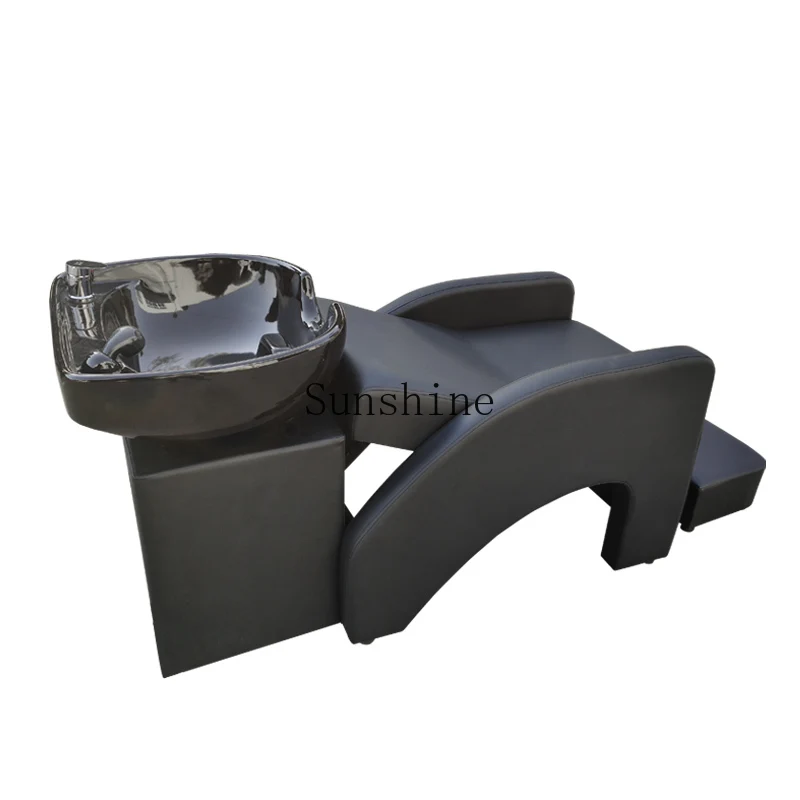 Split semi-lying barber shop special high-end hair salon flush bed split simple  FT