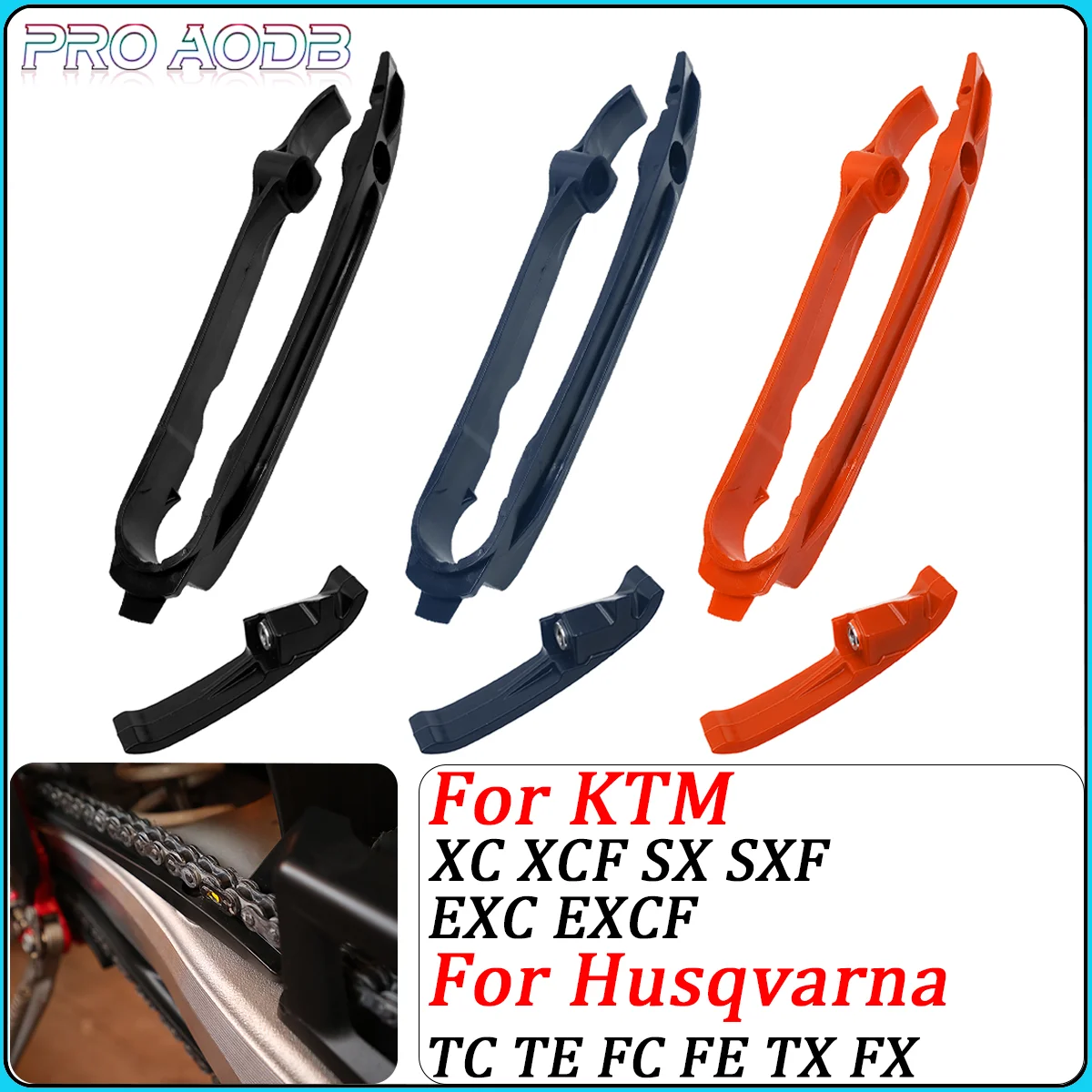 

For KTM XC SX SXF XCF XCW EXC XCFW EXCF For Husqvarna FC FE TX TC TE 2023–2024 Motorcycle Chain Slider Guard Swingarm Guide