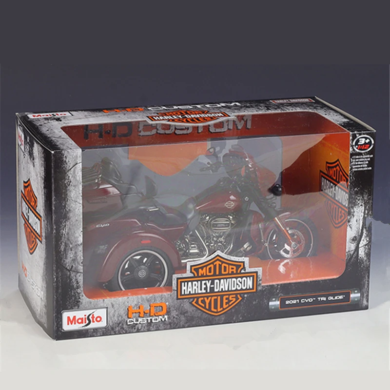 Maisto 1:12 Harley Davidson 2021 CVO Tri Glide Alloy Classic Motorcycle Model Diecast Leisure Racing Motorcycle Model Kids Gifts