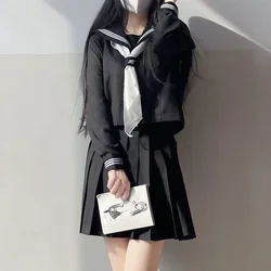 Uniforme scolaire japonais uniforme JK fille S-XXL JK style collège japonais imbibé costume de marin femmes chemise sexy jupe plissée