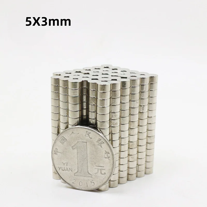 5X3mm  Round magnets can be flexibly used 5X3 for refrigerator attachment, office document fixing and DIY crafts 5X3mm