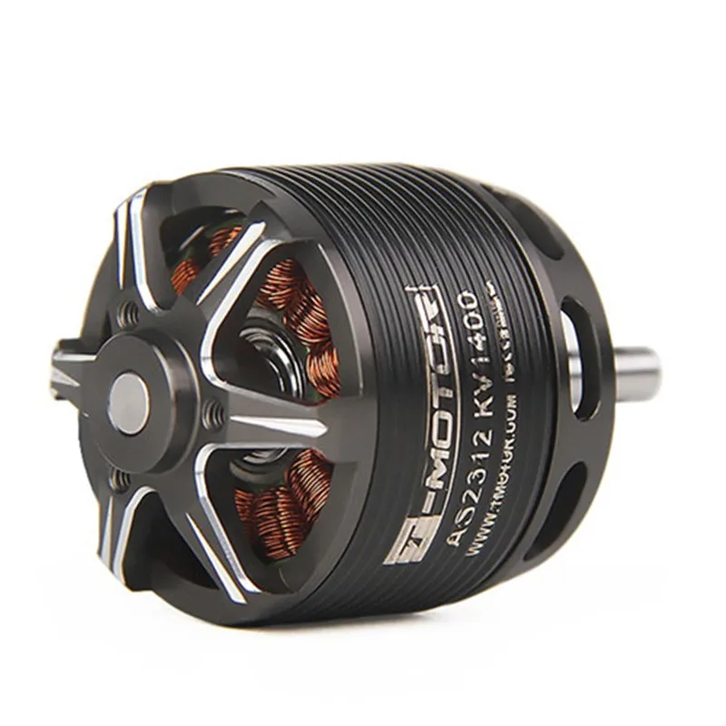 AS2312 T-MOTOR Long Shaft 1150KV 1400KV 3S 4S 357W Brushless Motor for Fixed Wing Aircraft small 3D RC Drone