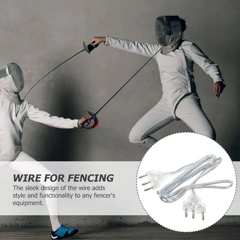 Fencing Hand Wire Body Wire Pin Plug Lightweight Body Cord Saber Hand Cord Flexible Fencing Accessories For Foil & Fencer